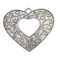 Zinc Alloy Heart Pendants, plated Approx 4mm 