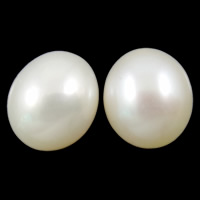 Half Drilled Cultured Freshwater Pearl Beads, Teardrop, natural, half-drilled 7-8mm Approx 0.8mm 