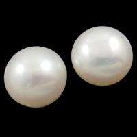 Perlas Freshwater sin Agujero, Perlas cultivadas de agua dulce, Barroco, natural, Blanco, 12-12.5mm, agujero:aproximado 0.8mm, 18parespareja/Grupo, Vendido por Grupo