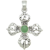 Zinc Alloy Cross Pendants, plated, enamel 