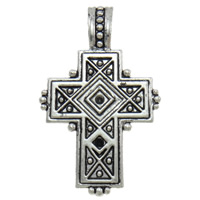 Zinc Alloy Pendant Rhinestone Setting, Cross, plated nickel, lead & cadmium free Approx 6.5mm 