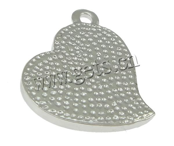 Zinc Alloy Enamel Pendants, Heart, platinum color plated, more colors for choice, 19x16mm, Hole:Approx 2mm, Sold By PC