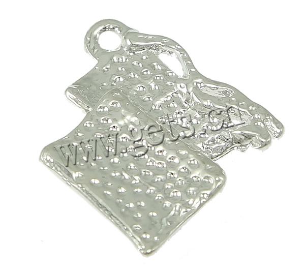 Zink Legierung Emaille Anhänger , Zinklegierung, plattiert, mit Strass, keine, 15x17mm, Bohrung:ca. 1mm, verkauft von PC