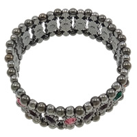 Zinc bracelets en strass en alliage , alliage de zinc, avec strass pouce, Vendu par brin