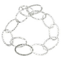 Handmade Sterling Silver Chain, 925 Sterling Silver, plated, oval chain 