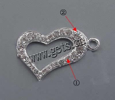 Zinc Alloy Heart Pendants, plated, more colors for choice, 19x25x2.5mm, Hole:Approx 2.5mm, Sold By PC