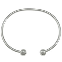 laiton Balle Fin Cuff Bangle, Placage, plus de couleurs à choisir, 3mm, 8mm, Diamètre inté Environ Environ 7 pouce, Vendu par PC