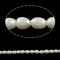 Rice Cultured Freshwater Pearl Beads, natural white, Grade A, 9-10mm 