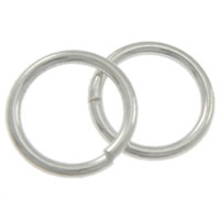 Sägeschnitt Sterling Silber Closed Sprung-Ring, 925 Sterling Silber, Kreisring, plattiert, keine, 5.2x0.8mm, verkauft von PC