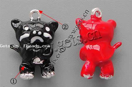 Zinc Alloy Enamel Pendants, Pig, plated, more colors for choice, 21x14x8.5mm, Hole:Approx 1.5mm, Sold By PC