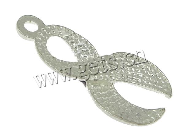 Bewusstseins-Band -Anhänger, Zinklegierung, AIDS Band, plattiert, keine, frei von Nickel und Kadmium, 9x19x2mm, Bohrung:ca. 1.5mm, verkauft von PC