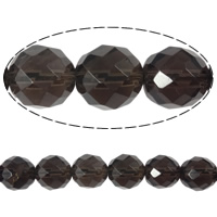 Natural Smoky Quartz Beads, Round, faceted, 10mm Inch 