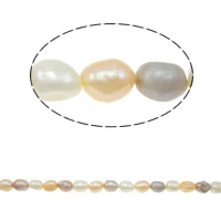 Baroque Cultured Freshwater Pearl Beads, natural, multi-colored, Grade AA, 9-10mm Approx 0.8mm .5 Inch 