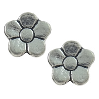 Abalorios de Aleación de Zinc en Forma Flor, chapado, más colores para la opción, 7x7x3mm, agujero:aproximado 1mm, Vendido por UD