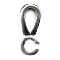 Zinc Alloy Loop Bail, Teardrop nickel, lead & cadmium free Approx 