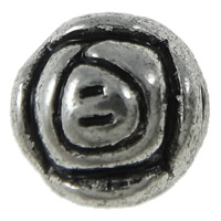 Zinklegierung Schmuckperlen, Blume, plattiert, keine, 5mm, Bohrung:ca. 1.5mm, 2000PCs/Tasche, verkauft von Tasche