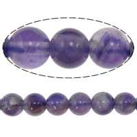 Perles améthystes Naturelles, améthyste, Rond, Février Birthstone, grade B pouce, Vendu par brin