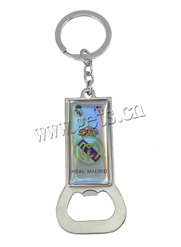 Stainless Steel Key Chain, plated, 2014 Brazil World Cup gift & different designs for choice & epoxy gel, more colors for choice, lead & cadmium free, 38x81x.5mm, 132mm, Hole:Approx 26mm, Sold By PC