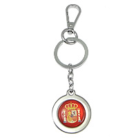 Porte-clés en acier inoxydable, cadeau de Coupe du monde 2014 de Brésil & autocollant époxyde, couleur originale, sans plomb et cadmium 135mm, Vendu par PC