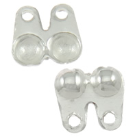 Sterling Silber Perle Tipp, 925 Sterling Silber, plattiert, keine, 2.5x3.8x2mm, 1.5mm, Bohrung:ca. 0.5mm, verkauft von PC