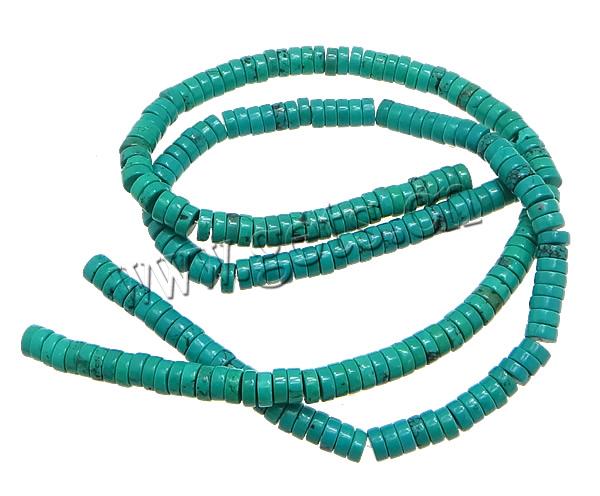 Perles en Turquoise synthétiques, rondelle, normes différentes pour le choix, vert, Trou:Environ 1mm, Longueur:Environ 16 pouce, Vendu par brin