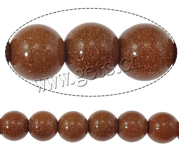 Goldstone Beads, Round, more sizes for choice, Length:14.5 Inch, Sold By Strand