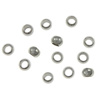 Stainless Steel Crimp Beads, Drum original color 