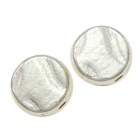 Zinklegierung flache Perlen, flache Runde, plattiert, glatt, keine, 7x7x3mm, Bohrung:ca. 1mm, 200PCs/Tasche, verkauft von Tasche