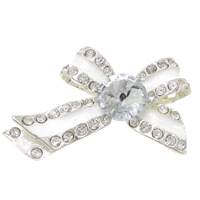 Rhinestone Zinc Alloy Brooch, with Glass, Bowknot, plated, enamel & faceted & with rhinestone lead & cadmium free 