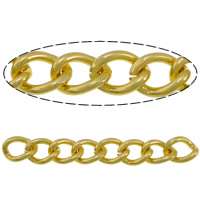 Aluminum Twist Oval Chain, plated m 