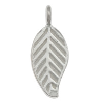 pendentif à la forme de feuille en argent pur, argent sterling 925, Placage, plus de couleurs à choisir Environ 2mm, Vendu par PC