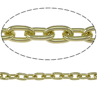 Aluminum Oval Chain, plated m 