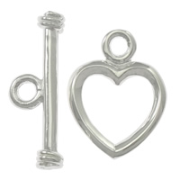 Fermoir cabillot en argent sterling, argent sterling 925, coeur, à un fil, plus de couleurs à choisir, Vendu par fixé