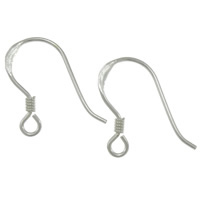 Sterling Silver Hook Earwire, 925 Sterling Silver, plated Approx 1.8mm 