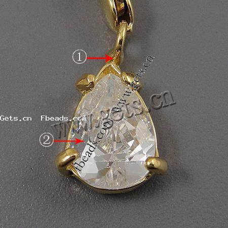 Zinc Alloy Rhinestone Pendants, Teardrop, plated, with rhinestone, more colors for choice, 11x10x5mm, Hole:Approx 2mm, Sold By PC