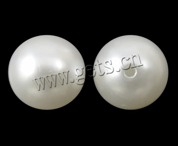 ABS Plastic Pearl Beads, Round, half-drilled, Hole:Approx 1.5mm, Sold By Bag