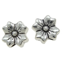 Abalorios de Aleación de Zinc en Forma Flor, chapado, más colores para la opción, 8x4mm, agujero:aproximado 2.5mm, Vendido por KG