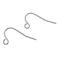 Titanium Earring Hook, with loop, original color 0.8mm Approx 2.5mm 