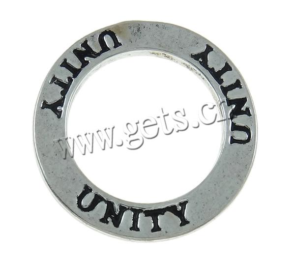 Zinklegierung Verbindungsring, plattiert, mit Brief Muster, keine, frei von Nickel, Blei & Kadmium, 22x7mm, Bohrung:ca. 15mm, verkauft von PC