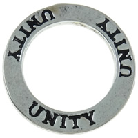 Anneaux de liaison en alliage de zinc, Placage, avec le motif de lettre, plus de couleurs à choisir, protéger l'environnement, sans nickel, plomb et cadmium Environ 15mm, Vendu par PC