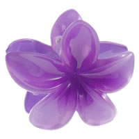 Acrylic Hair Claw Clip, Flower, painted, purple 