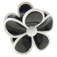 Acrylic Hair Claw Clip, Flower, painted, two tone 