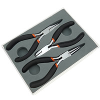 Ferronickel Plier Set, with Plastic, black  