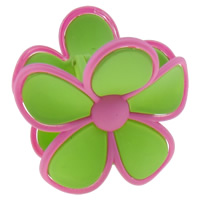 Acrylic Hair Claw Clip, Flower, painted, two tone 