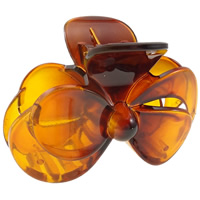 Acrylic Hair Claw Clip, Bowknot, two tone & translucent 