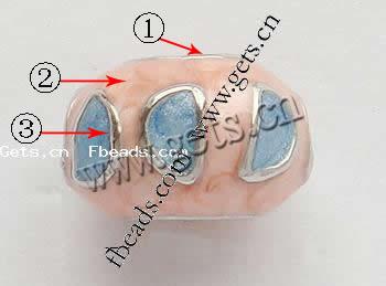 Gota de Europeo de aleación de zinc con esmalte, Toroidal, chapado, enchapado grueso más que los 3μm & sin rosca & sólido & con diamantes de imitación & agujero largo, más colores para la opción, 11x7mm, agujero:aproximado 4.2-4.5mm, Vendido por UD