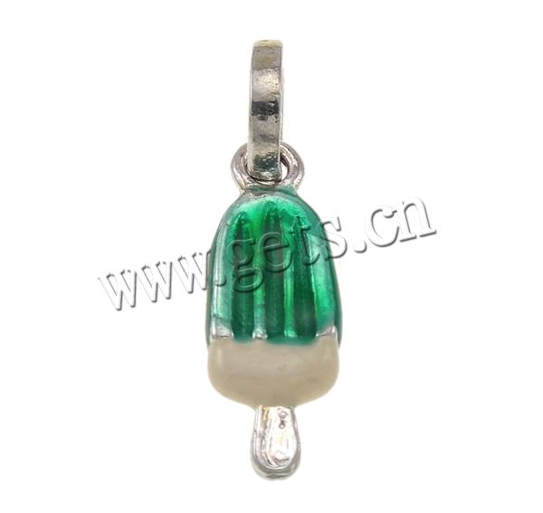 En alliage de zinc alimentaire pendentif, crème glacée, Placage, émail, plus de couleurs à choisir, 8x3x26mm, Trou:Environ 4.5x5.5mm, Vendu par PC