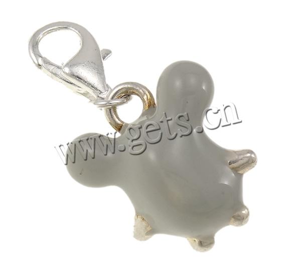 Zinc Alloy Lobster Clasp Charm, Mouse, plated, enamel, more colors for choice, 16x12x29mm, Hole:Approx 4mm, Sold By PC