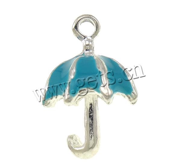 Zinc Alloy Tool Pendants, Umbrella, plated, enamel, more colors for choice, 14x20mm, Hole:Approx 2mm, Sold By PC