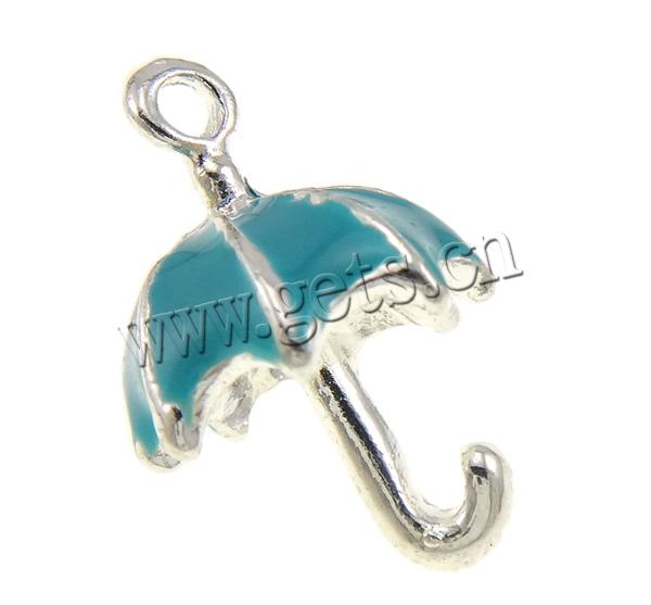 Zinc Alloy Tool Pendants, Umbrella, plated, enamel, more colors for choice, 14x20mm, Hole:Approx 2mm, Sold By PC